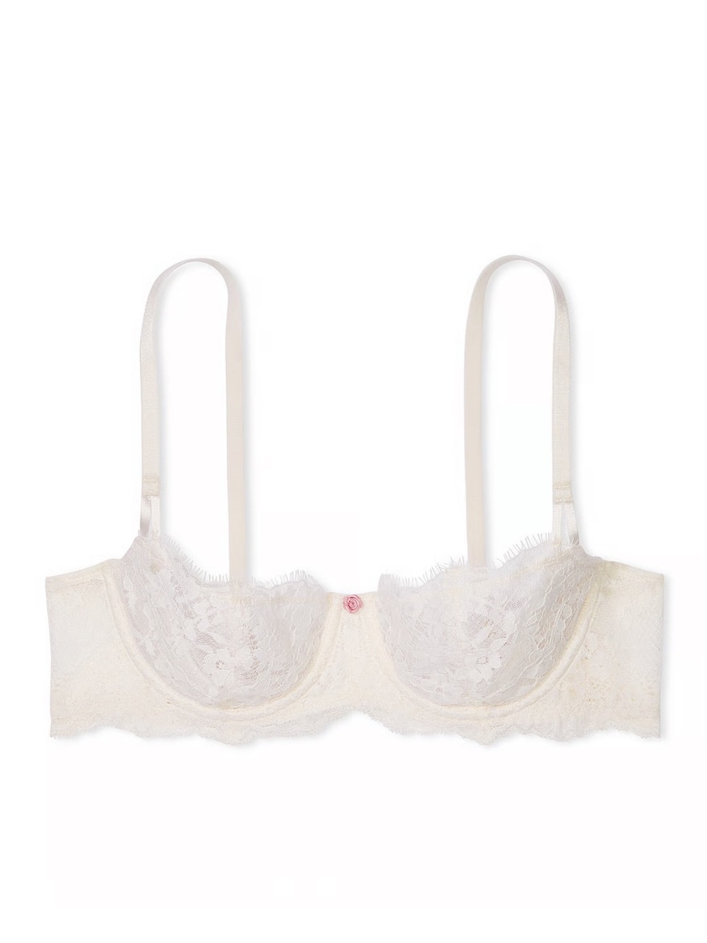 Victoria's Secret Dream Angels Coconut White Wicked Unlined Lace Balconette Bra